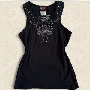 Harley-Davidson Black Studded Tank Top